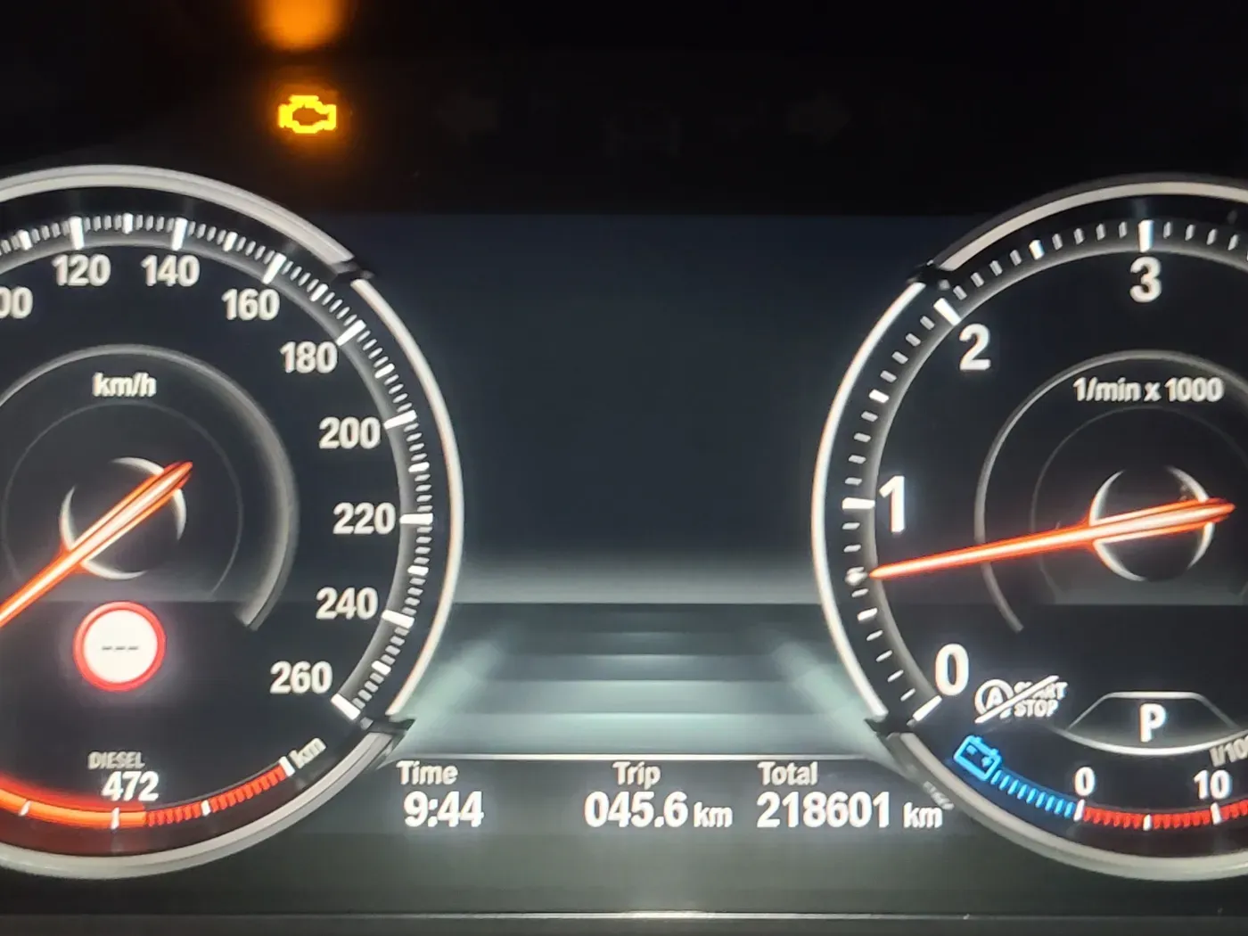 동탄 BMW 640d 계기판 엔진 경고등 점등 확인