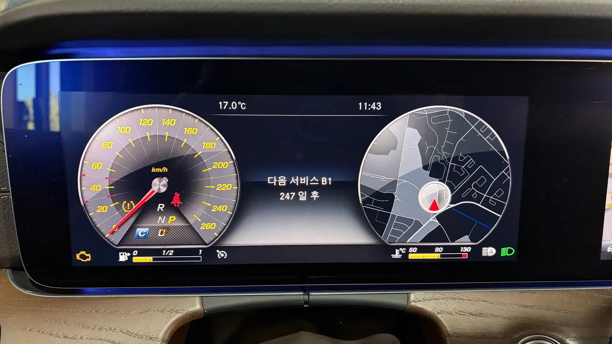 동탄 벤츠 E300 계기판 다음 서비스 표시 확인
