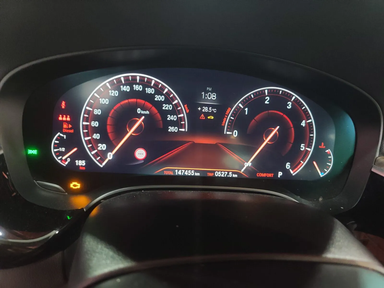 BMW 520d 계기판 누적 주행거리 147,000km
