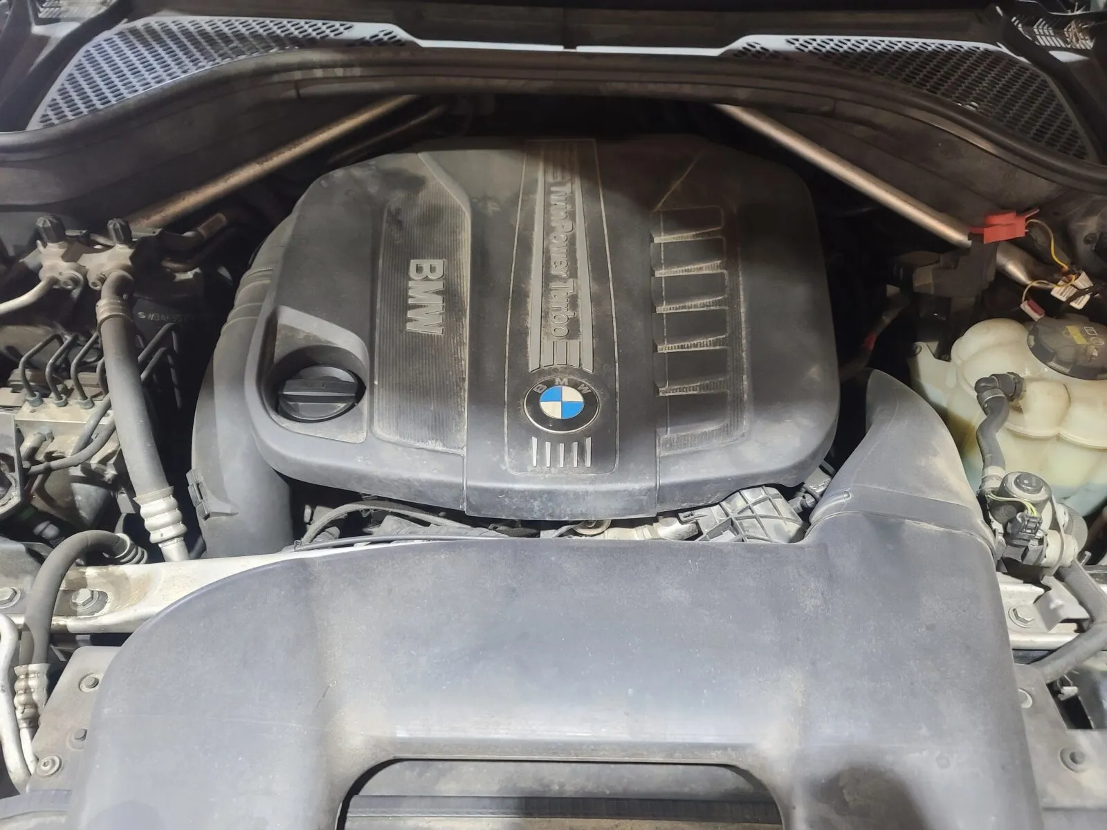 워크베이에 안착한 BMW X5 사전 점검